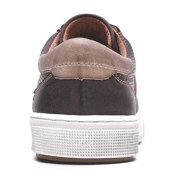 Men's Fashion Leather Sneaker Casual Shoes/Coffee - Picture 3 of 7